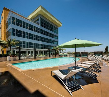 Vive on the Park Pool Area and Lounge Chairs San Diego, California
